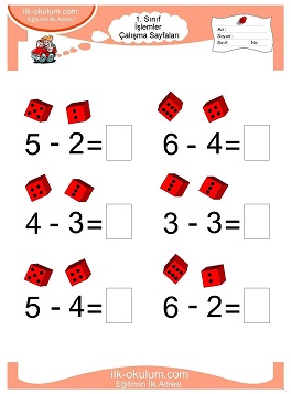 Çocuklar İçin toplam işlemi yaprak testleri 